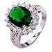YAZILIND Lady's Valentine's Day Flower Shape Gemstone Zircon Ring for Women Jewelry Size9