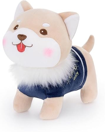 Amazon かわいい 柴犬 笑え熊 ぬいぐるみ ふわふわな手触り 可愛い飾り 玩具 おもちゃ アニマルズ プレゼント ネイビー ぬいぐるみ おもちゃ