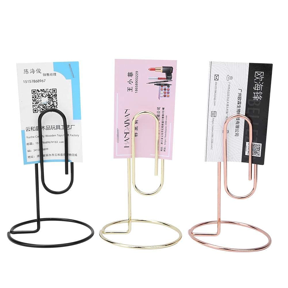 5.12in Mini Place Card Holder Table Access Bills Menu Clips Name Card Holder Office Desk Organizer3PCS Table Number Holders for Home, Office, Restaurants and Shops Office Supplies