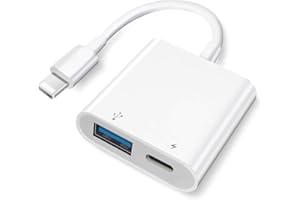 BELCOMPANY [Apple MFi Certified] Lightning to USB Camera Adapter for iPhone, USB OTG Adapter with Fast Charging Port Portable Compatible with iPhone/iPad/Card Reader/USB Flash Drive/Keyboard/Mouse Plug and Play