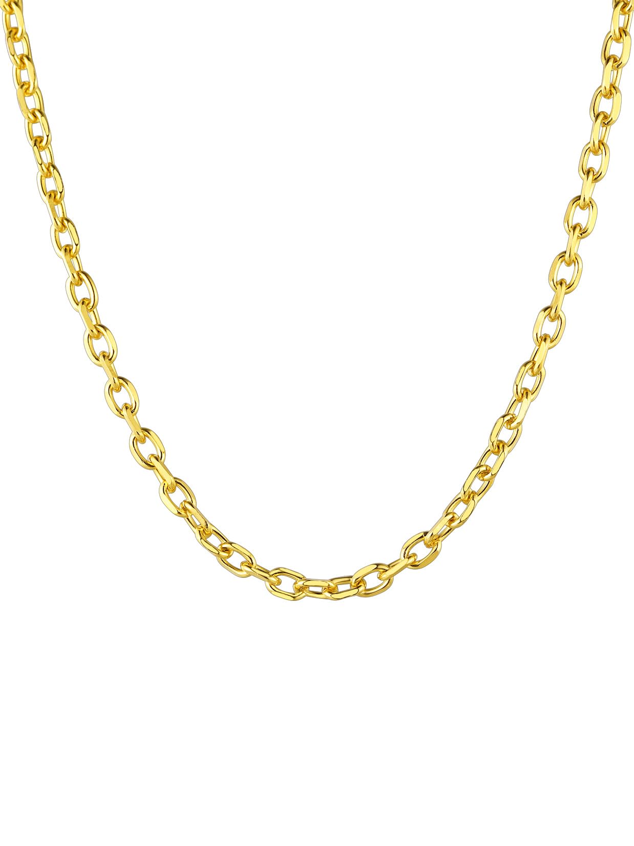 Rolo Chain Necklace Men Unbreakable Necklace Chain Stainless Steel