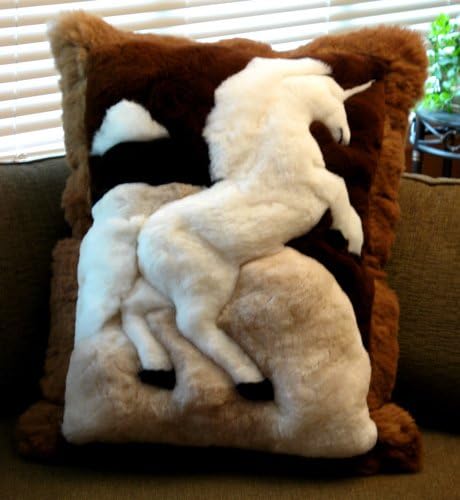 SoftRugs Unicorn Design 24-Inch by 32-Inch Rectangular Alpaca Pillow Cover