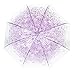 Tdogs Clear Umbrella with 100 Pcs Romantic Flowers,Bubble Dome Transparent Cherry Automatic Windproof Rain Umbrellas for Wedding