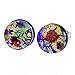 Glass Of Venice Murano Glass Venetian Reflections Round Stud Earrings - Golden Meadow