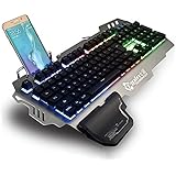 KRNELLY PK900 RGB Backlit Wired Gaming Keyboard, Transparent Switch, Mechanical Similar Typing Gaming Experience