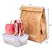 SANNE Lunch Bag Box Cooler Bag Insulated Retro Style Holiday Gift Set For Women Adults Boys Girls Reusble Paper Leakproof Tyvek Handle Bag Go Work Picnic Shool（Brown)