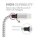 BULESK Lightning Cable 3Pack 10FT Nylon Braided Certified iPhone Cable USB Cord Charging Charger for Apple iPhone X, 8, 7 Plus, 6, 6s, 6+, 5, 5c, 5s, SE, iPad, iPod Nano, iPod Touch (Grey White)