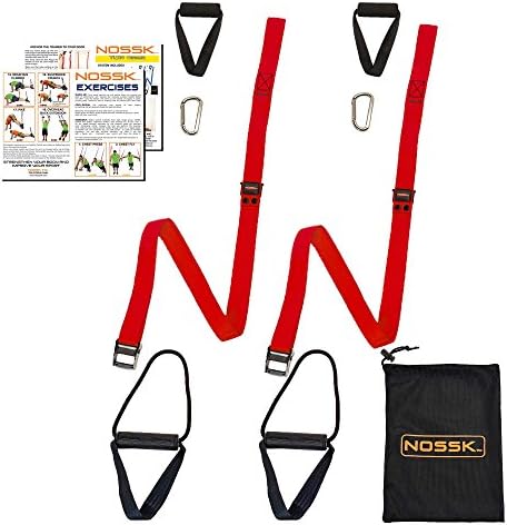 NOSSK Twin PRO Bodyweight Fitness Strap Trainer (Red)