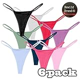 Bewild Brand® - 6-pack of Plain Cotton Thongs in Assorted Colors
