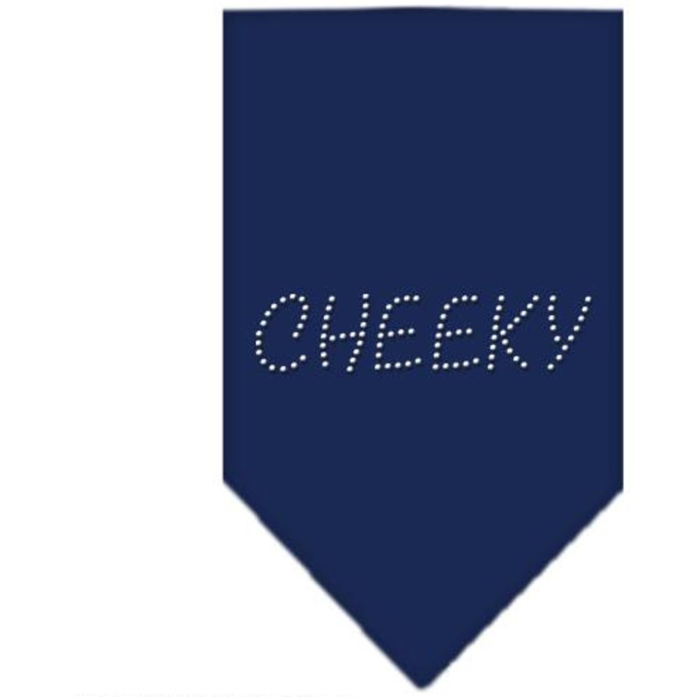 Mirage Cheeky Rhinestone Bandana, Large, Navy Blue