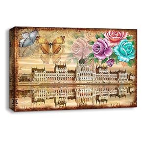 Canvas Wall Art for Living Room,Bedroom Home Artwork Rustic Paintings for Vintage Cafe Bar Pub - 12x18 inches