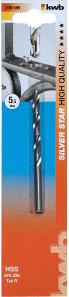 kwb Silver Star HSS Metal Drill Bit diameter 5.5mm for Efficient Drilling with Power Screwdrivers and Drills - Image 3