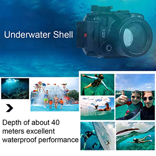 Uplord Underwater 40m Swimming Diving Waterproof Camera Case Diving Protective Housing Shell for Canon G7 X Mark II,Diving Shell+O Seal+Cleaning Cloth+Hand Strap+Neck Strap