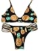 Teeta(TM) Women's Pineapple Fruit Print Two Piece Bikini Set Swimwear Swimsuit