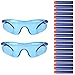 Chosky 2pcs Kids Outdoor Games Safety Glasses Protective Goggles + 20pcs Refill Bullet Darts for Nerf Gun Toy N-strike Elite Series