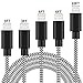 iPhone Cable,Sharllen MFi Certified Lightning Cables 3/3/6/6/10FT Nylon Braided iPhone Charging Cord Fast USB Charging&Syncing Cord Compatible iPhone Charger XS/Max/XR/X/8 P/8/7/7P/6/iPad 5 Pack Black