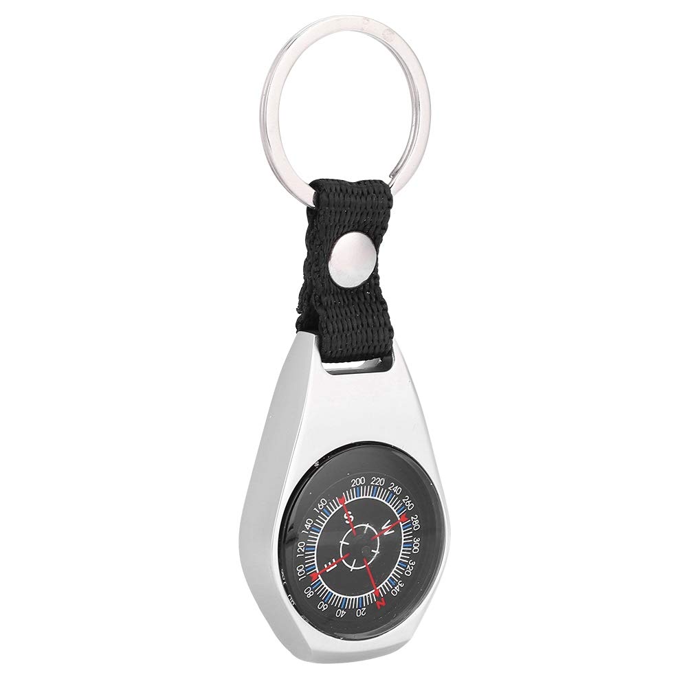 Keychain Compass, Zinc Alloy Professional Handheld Compass for Camping Hiking Outdoor Sports