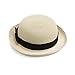 NUOLUX Fashion Women's Girls Bowknot Roll-up Wide Brim Dome Straw Summer Sun Hat Bowler Beach Cap (Beige)