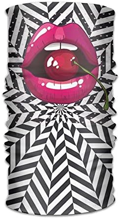Cherry Lip 16-in-1 Magic Scarf,Face Mask,Balaclava Bandana