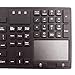 DSI LED Backlit Keyboard with Touchpad IP68 Waterproof Silicone JH-IKB110BL, Black
