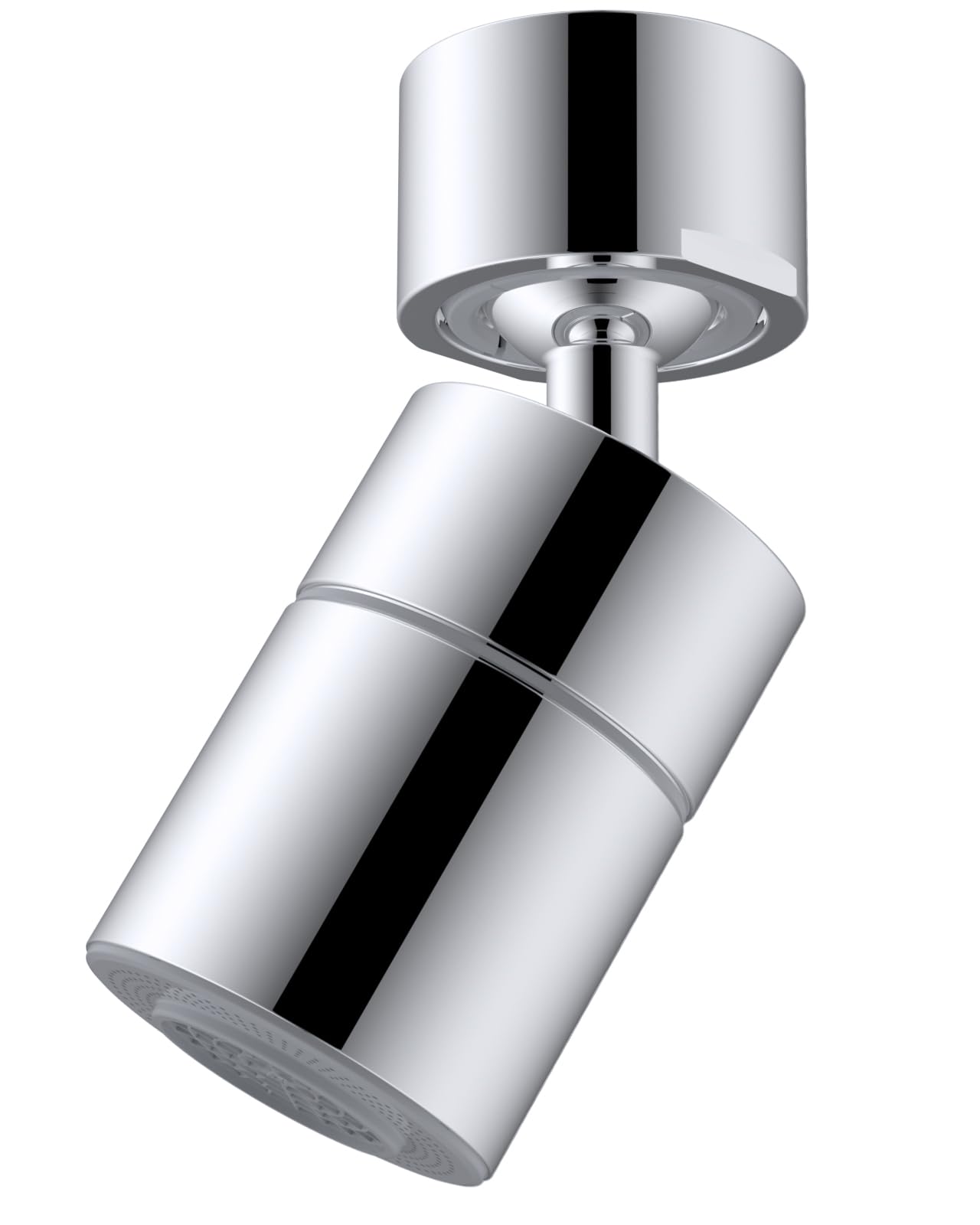 Hibbent Kitchen Sink Faucet Aerator - 2 Mode Flow, 360-Degree Swivel Big Angle, 2.5GPM High Flow, Chrome(FM22)