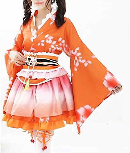 HiSummit Japanese Style Kimono Bathrobe Dress Anime Cosplay Yukata Series Janpanese Summer Cute Girls Anime Cosplay Costumes