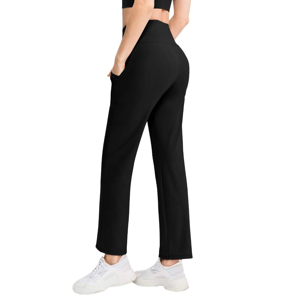Buy Women's Loose Yoga Pants with Pockets Wide Leg Workout Tummy