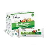 Plum Organics Little Teethers, Organic Baby Teething Wafers, Apple with Leafy Greens, 3 Oz, 6 Count