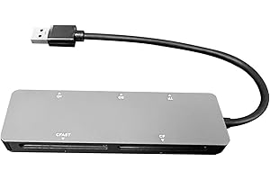 UEYGHEP 5-in-1 /SD/XD/CFAST/TF Card Multi-Function Card Reader USB-A USB-C Card Reader Docking Station