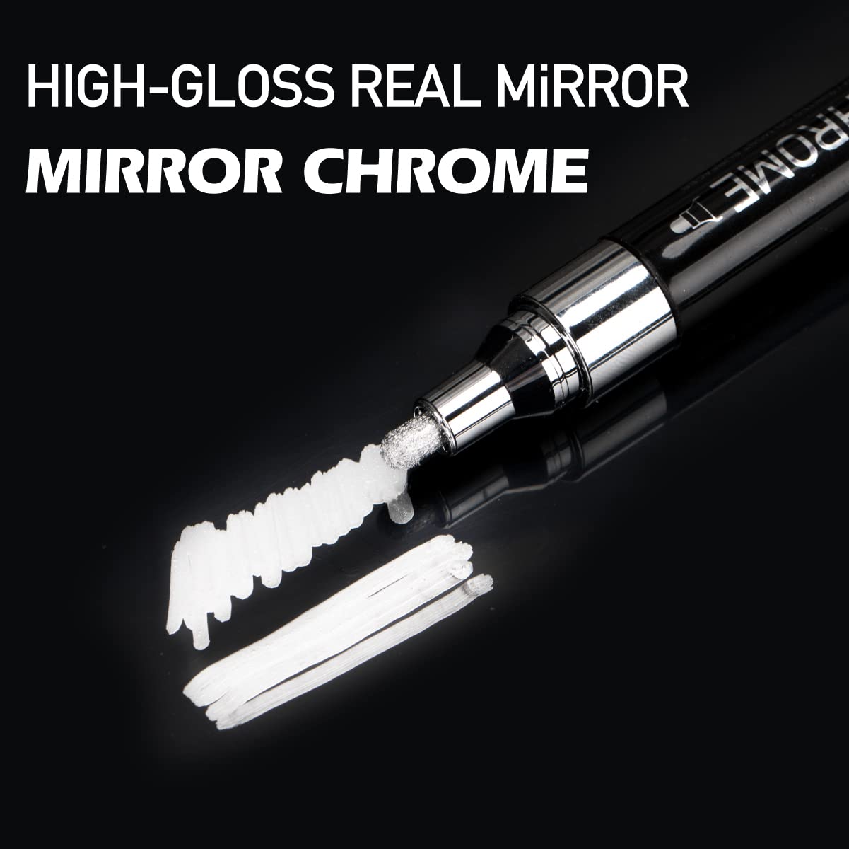 ZEYAR Liquid Chrome Marker Paint Marker, DIY Silver Marker Pen for most surfaces, High-gloss display effects, Dual tips: Extra Fine and Medium Point (0.7mm & 2mm Sized Tips) (1)