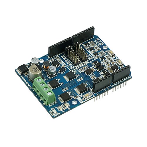 Cytron 10A Bi-directional DC Motor Driver Shield for Arduino, 7v-30v, peak 15A (Best Motor Driver For Arduino)