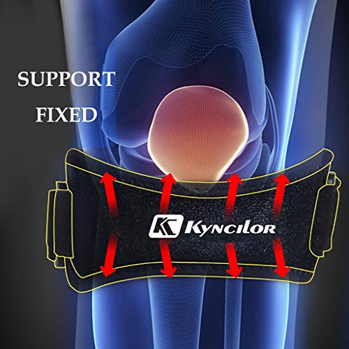 QUICATCH Kyncilor Patella Tendon Brace Knee Sports Support Strap Belt Pain Relief Guard Knee Protector Belt (Black)