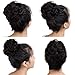 Scrunchy Updo Hair Extensions Wavy Curly Hair Bun Messy Donut Chignons Synthetic Scrunchies Hairpiece Ombre Gradient Color Blonde Brown Black
