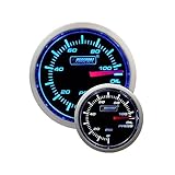 Oil Pressure Gauge- Electrical Blue/white Performance Series 52mm (2 1/16