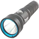 Kraken Sports NR-2000 Rechargeable LED Flashlight, 90 Minute Burn Time, 330ft Depth Rating, 2.09in Wide, 275g Weight