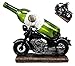 Atlantic Collectibles Vintage Black Chopper Motorcycle Bike Wine Holder Figurine 12.25