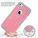 iPhone 5C Case, 3in1 Anti Slip IPhone 5C Case Hybrid with Soft Flexible Inner Silicone Skin Protective Case Cover for Apple iPhone 5C(Grey+Pink)