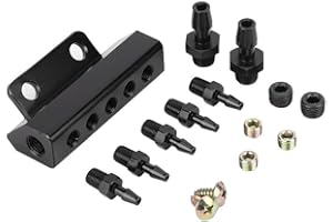 Duokon 5 Port Car Vacuum Block Intake Manifold Fuel Gas Wastegate Turbo Boost