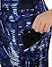 ODODOS High Waist Out Pocket Printed Yoga Pants Tummy Control Workout Running 4 Way Stretch Yoga Leggings,Indigo, Medium