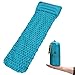 HIKENTURE Inflatable Sleeping Pad-Ultralight Portable Camping Air Mat for Hiking,Backpacking,Outdoor(Blue with Pillow)