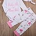 Emmababy Newborn Girls Clothes Baby Romper Outfit Pants Set Long Sleeve Winter Clothing (0-6Months, Rose)
