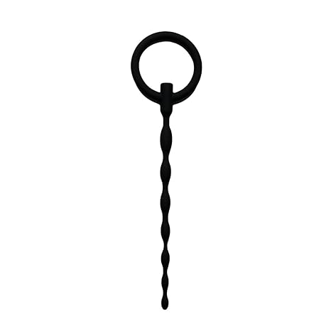 Sinner Gear Silikon Penis Plug Mit Ring, schwarz (Ø Länge 16 CM & Eingabe 12 CM) - Silikon Dilator für Erwachsenenspiel
