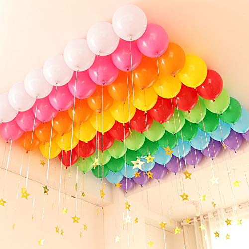 Baobë Balloons Assorted Color 12 Inch 100Pcs Latex Balloon Birthday Party Decoration Supplies - Thumbnail 4