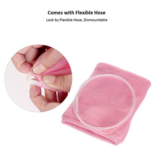 Lifechaser Toilet Seat Lid Warmer Cover Pads Washable 100% Cotton with Flexible Hose for Lock (100% Cotton-Coffee) - Thumbnail 5