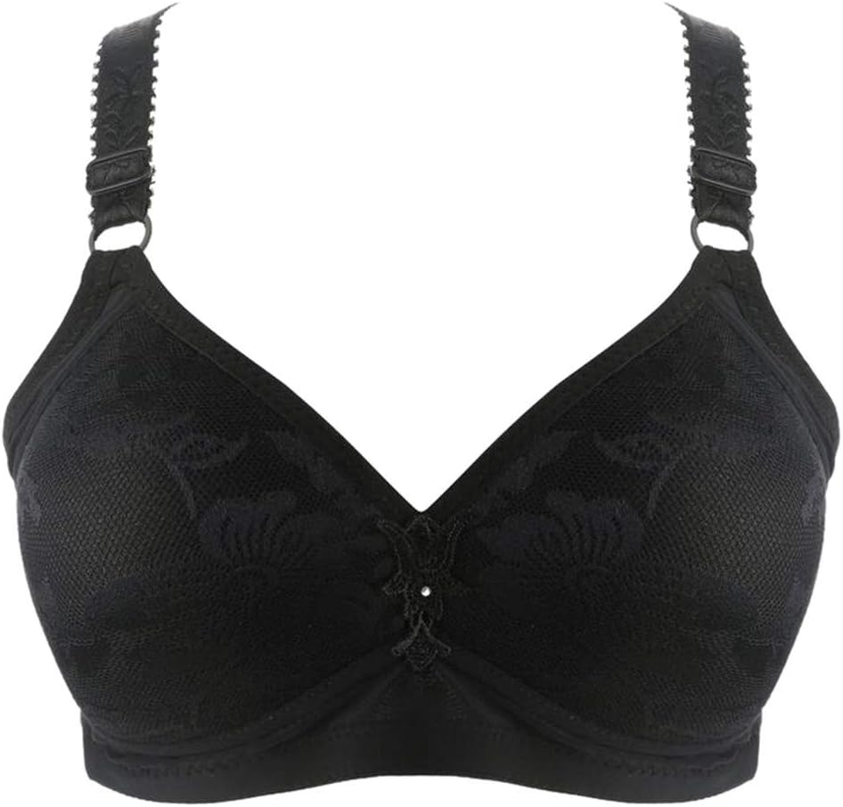 Keepmove Women's Comfort Strap Underwear Gathered Seamless Wire Free Bra