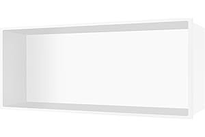 BATHFINESSE 24x12 White Shower Niche, 1 Shelf, Modern Style, Shower Wall Surround, Tile Ready, Wall Mounted