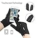 anqier Cycling Gloves, Waterproof Full Finger Touchscreen Gloves Winter Gloves for Men and Women, Black-D, Small