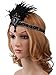 Vijiv Vintage Silver Beaded 20s Headpiece 1920s Gatsby Flapper Headband Feather
