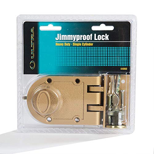 Heavy Duty Jimmy Proof Deadbolt Door Lock, Brass, Single Cylinder with Key Entry (3)
