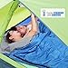 REDCAMP Double Sleeping Bag for Camping,2 Person Sleeping Bags with 2 Pillows, Queen Size Blue 3.3lbs Filling(75+12)
